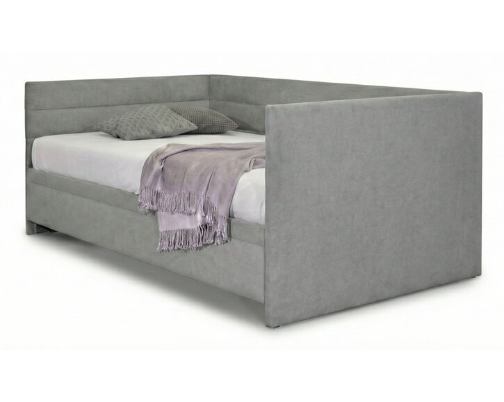 Čalouněná postel Niobe s dlouhým čelem, 90x200 cm